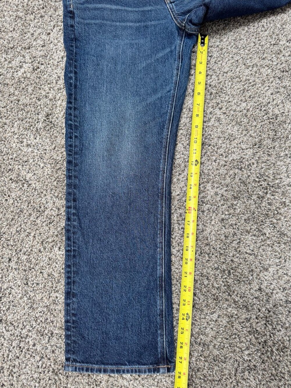 American Eagle Super High Rise Straight Jeans Women’s 8 Long Blue Stretch - Picture 7 of 10